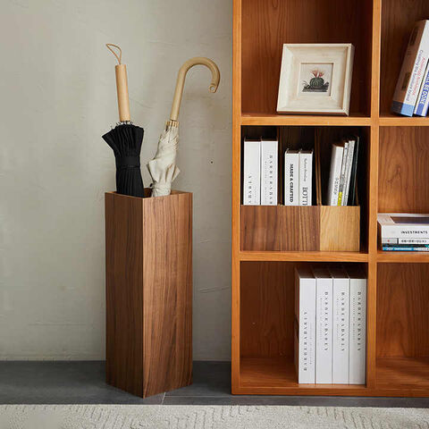 Soporte de Paraguas Decorativo Natural para Interior y Exterior - Caja de Almacenamiento de Paraguas