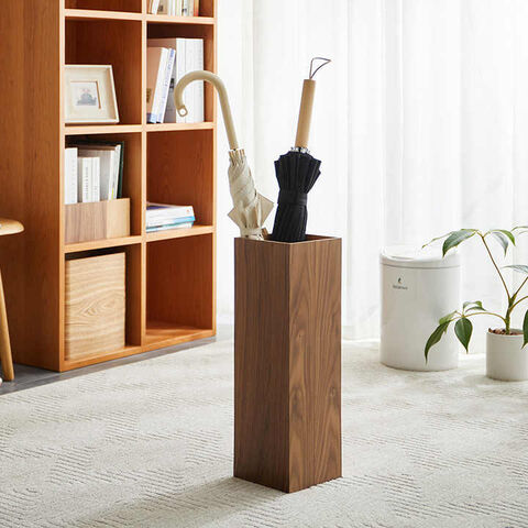 Soporte de Paraguas Decorativo Natural para Interior y Exterior - Caja de Almacenamiento de Paraguas