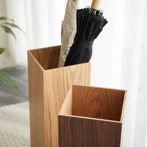 Soporte de Paraguas Decorativo Natural para Interior y Exterior - Caja de Almacenamiento de Paraguas