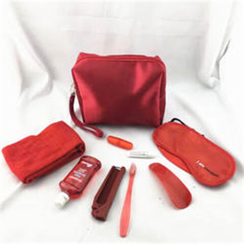 Échantillon gratuit de trousse de voyage cadeau, kit dentaire personnalisé, pochette d'hygiène, coffrets cadeaux cosmétiques