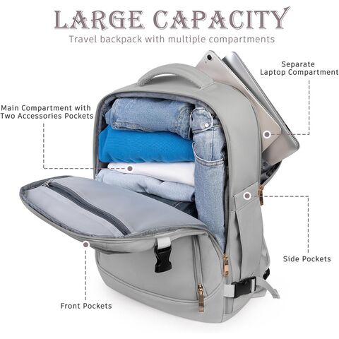 Travel Backpack, Large Backpack for Men Women, Flight-approved Carry-on Backpack, 40L Personal Item Travel Backpack