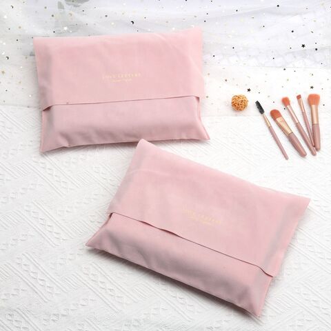 Pochette en Velours avec Logo Personnalisé, Doublure en Satin, Enveloppe pour Bijoux, Cadeau de Mariage, Sac Anti-Poussière en Fausse Suédine