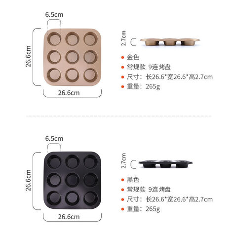 Molde para Muffins y Cupcakes Antiadherente Premium de Resultados Perfectos, 12 Cavidades, Acero
