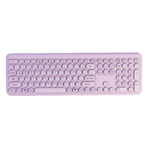 Hochwertige, farbenfrohe RV703 Wireless-Tastatur mit 100 ovalen Tasten, iPad/Handy-Halterung für Büro und Zuhause – Top Angebot!