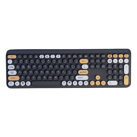 Hochwertige, farbenfrohe RV703 Wireless-Tastatur mit 100 ovalen Tasten, iPad/Handy-Halterung für Büro und Zuhause – Top Angebot!