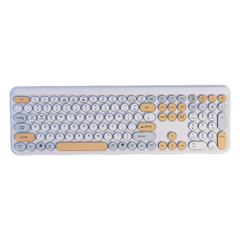 Hochwertige, farbenfrohe RV703 Wireless-Tastatur mit 100 ovalen Tasten, iPad/Handy-Halterung für Büro und Zuhause – Top Angebot!