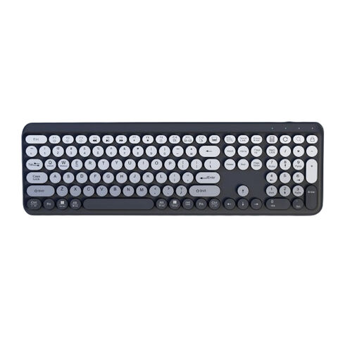 Hochwertige, farbenfrohe RV703 Wireless-Tastatur mit 100 ovalen Tasten, iPad/Handy-Halterung für Büro und Zuhause – Top Angebot!