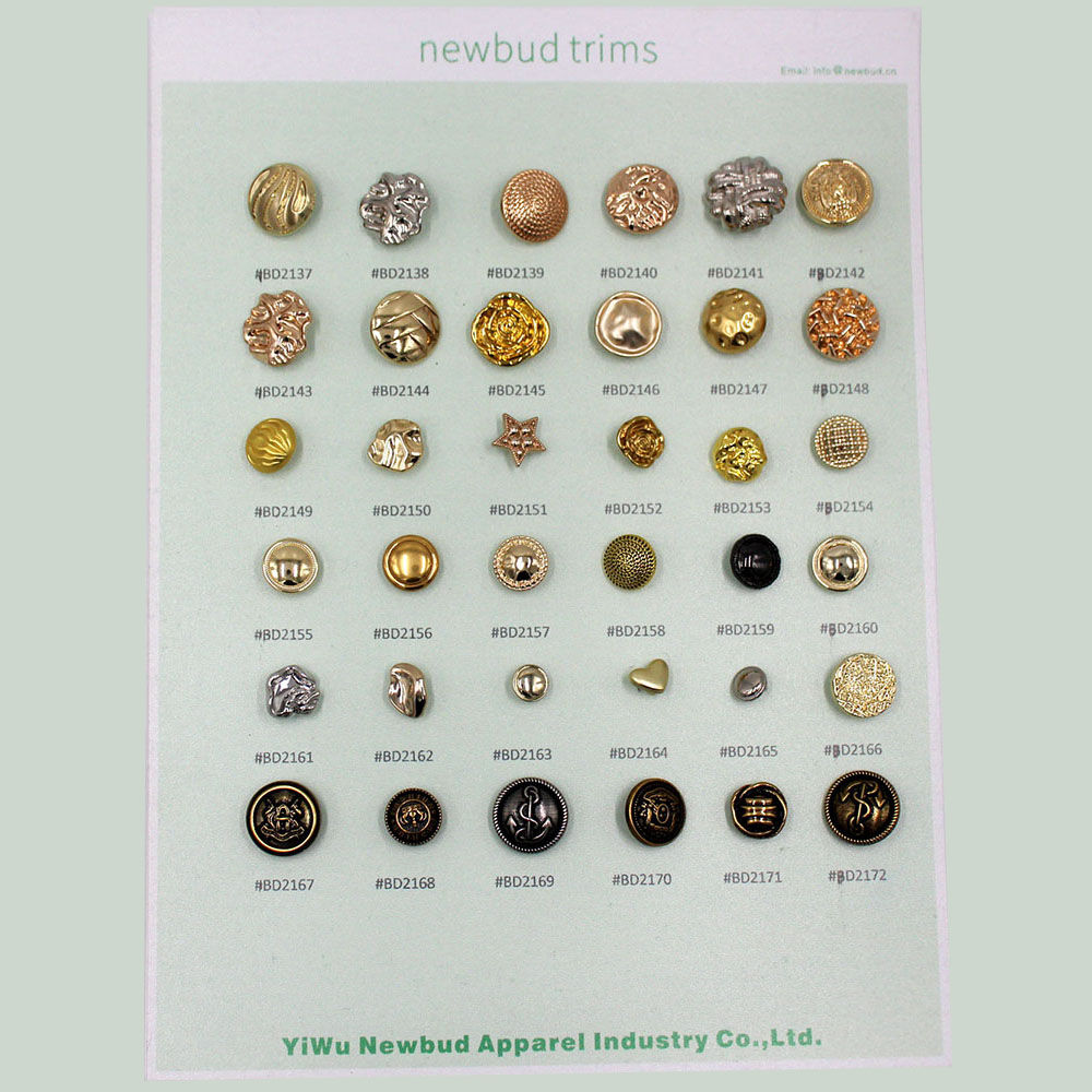 Irregular Shape Small Shank Buttons Zinc Alloy Sewing Button For Shirt ...