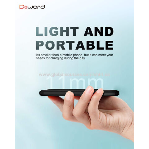 R &amp; D Magnet karte Pack drahtlose Lade bank mit Halterung Schnell ladung PD20W mobile Strom versorgung