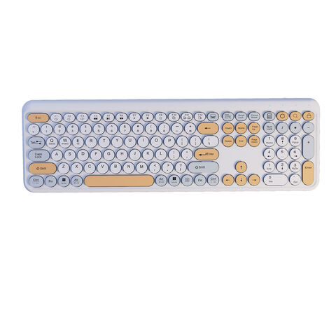 Teclado inalámbrico Bluetooth 2.4GHz multifuncional y colorido de última generación 2025 para oficina en casa, superventas