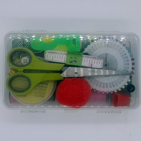 Kit de couture de voyage emballé dans un étui en plastique PP - Idéal pour les voyages et les urgences