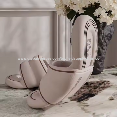 Nouvelles Sandales d'été Eva pour Femmes, Tongs Silencieuses, Haut de Gamme, Souples, Antidérapantes en Caoutchouc pour Intérieur et Extérieur, Maison et Salle de Bain
