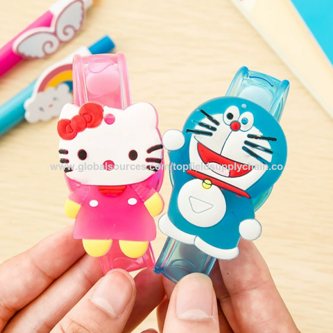 LED Kids Toy Cartoon Watch Flash Wristband Luminous Led Light Up Toys Bracelet Rubber Small Toys Children Gifts Light Up Bracelet