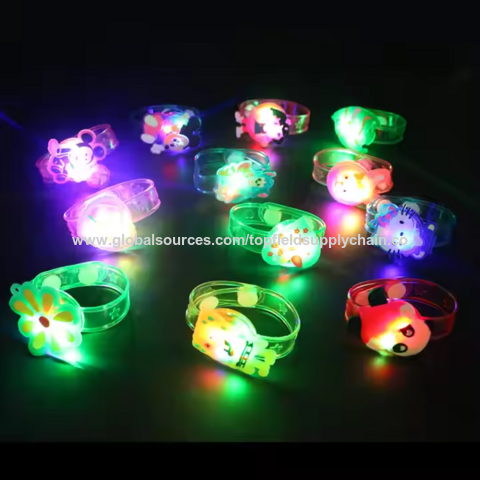 LED Kids Toy Cartoon Watch Flash Wristband Luminous Led Light Up Toys Bracelet Rubber Small Toys Children Gifts Light Up Bracelet