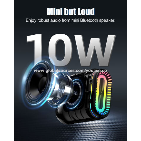 Mini leistungs starker Bluetooth-Lautsprecher, RGB-Beleuchtung, 24 Stunden Akkulaufzeit, Dual-Pairing-Stereo-Lautsprecher Bluetooth 5.3