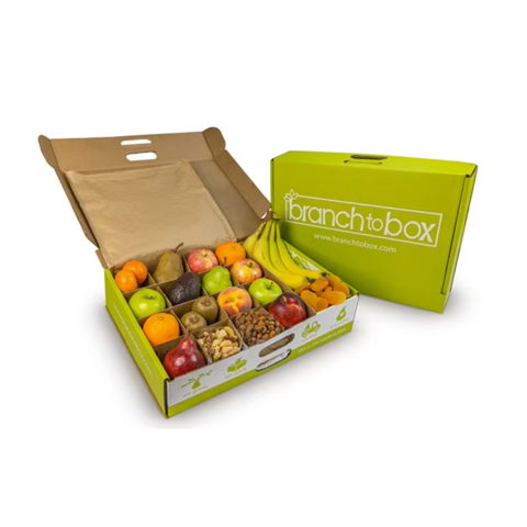 Melhor preço Caixa de embalagem de papelão ondulado com logotipo personalizado para frutas e legumes, caixa de papel para envio