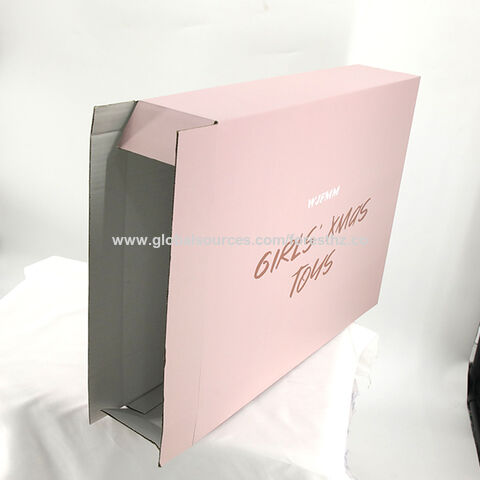 FPG, cartón rosa, bajo precio, impresión de logotipo personalizado, caja de embalaje de papel personalizada