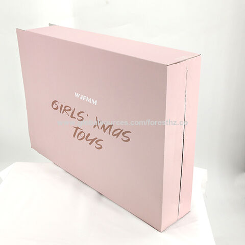 FPG, cartón rosa, bajo precio, impresión de logotipo personalizado, caja de embalaje de papel personalizada