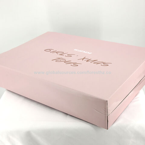 FPG, cartón rosa, bajo precio, impresión de logotipo personalizado, caja de embalaje de papel personalizada