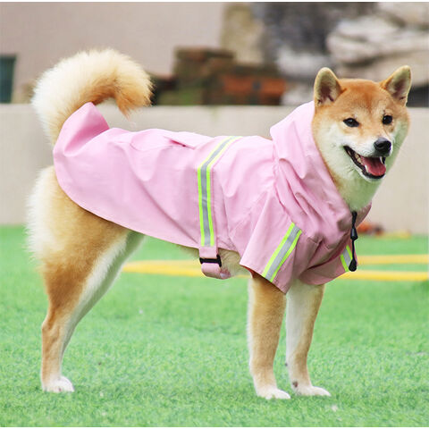 Reflektierende Hunde Regenjacke vom Lieferanten, verstellbarer Hunderaincoat mit Kapuze für große, mittelgroße und kleine Hunde