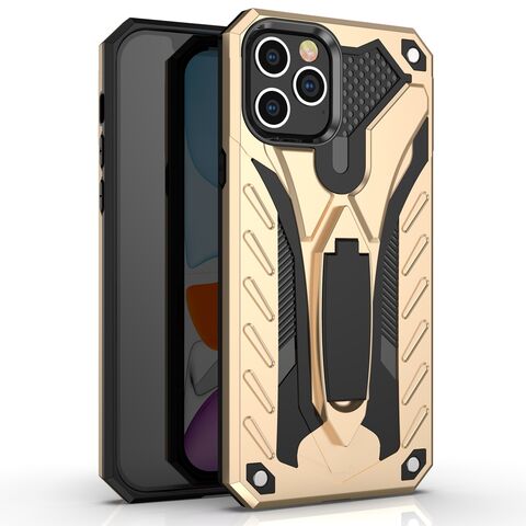 جراب هاتف محمول بتصميم فريد من TPU و PC مع مسند لهاتف iPhone و Huawei و Samsung و Xiaomi