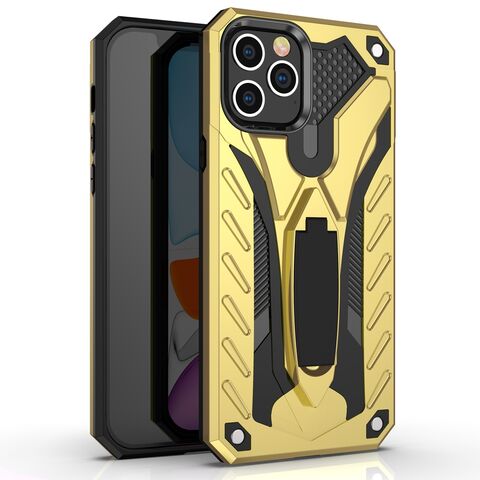 جراب هاتف محمول بتصميم فريد من TPU و PC مع مسند لهاتف iPhone و Huawei و Samsung و Xiaomi
