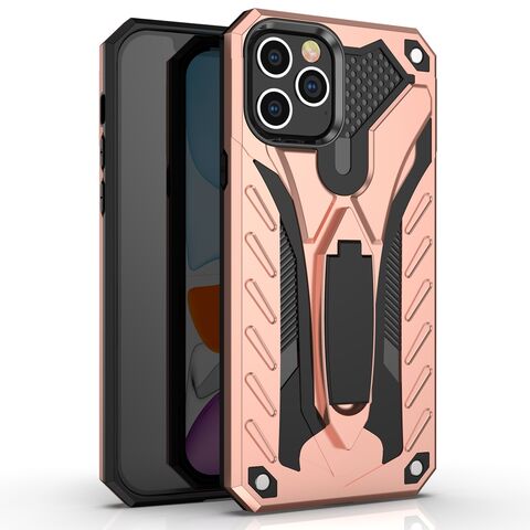 جراب هاتف محمول بتصميم فريد من TPU و PC مع مسند لهاتف iPhone و Huawei و Samsung و Xiaomi
