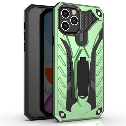 جراب هاتف محمول بتصميم فريد من TPU و PC مع مسند لهاتف iPhone و Huawei و Samsung و Xiaomi