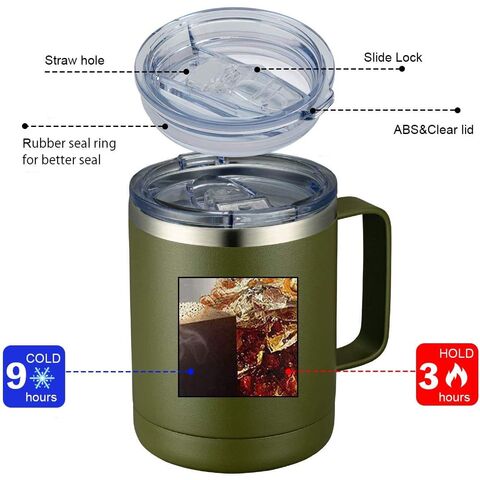 Taza Térmica De Acero Inoxidable 316 - 300 Ml, Aislamiento Al Vacío, Compacta, Con Anillo Colgante (Multicolor)