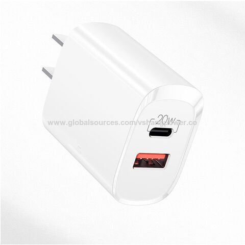 Fabrik direkt PD20W AU EU US UK Stecker Wand ladegerät A C Port Reise ladegerät 5 V3A Netzteil mit CE FCC