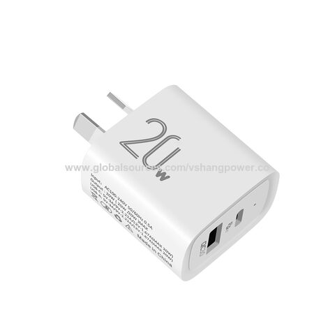 Fabrik direkt PD20W AU EU US UK Stecker Wand ladegerät A C Port Reise ladegerät 5 V3A Netzteil mit CE FCC