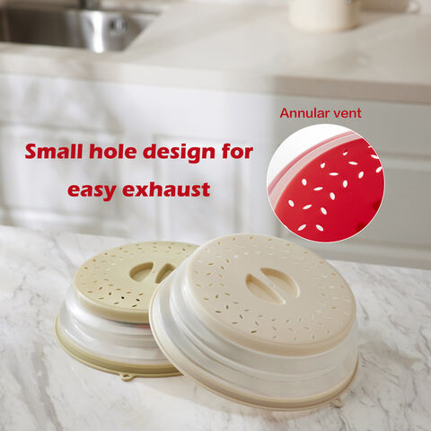 Tapa para Platos de Microondas Colapsable de 10.5 pulgadas, Nuevo Color, Apta para Lavavajillas, Anti-Salpicaduras con Asa de Fácil Agarre para Cocina - Venta al por mayor