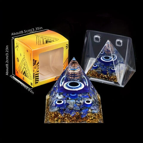 60 Estilos 6CM Natural 7 Chakra Orgonita Bola de Cristal Curativa Loto Lapislázuli Cuarzo Gema Piedra Pirámide de Orgonita Ornamento Regalo para el Hogar