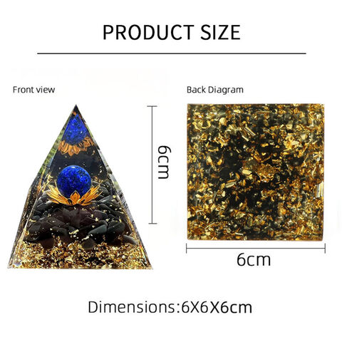 60 Estilos 6CM Natural 7 Chakra Orgonita Bola de Cristal Curativa Loto Lapislázuli Cuarzo Gema Piedra Pirámide de Orgonita Ornamento Regalo para el Hogar