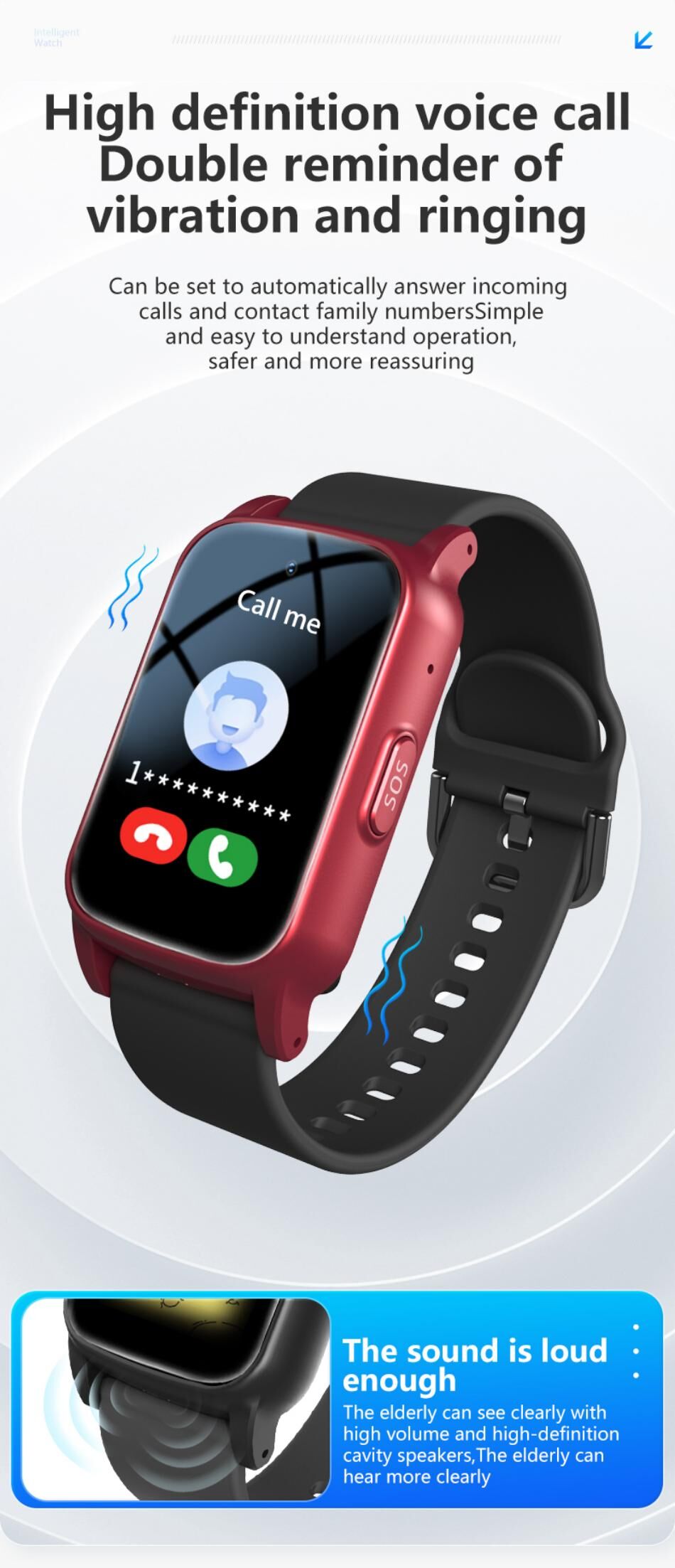Oem 4g Elderly Smartwatch With Gps Wifi Lbs Location Sos Calling Health ...