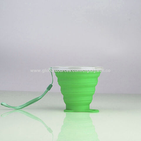 Vente directe tasse pliante en silicone, bouilloire de voyage écologique, tasse de rince-bouche portable, tasse rétractable pour cadeau et boisson