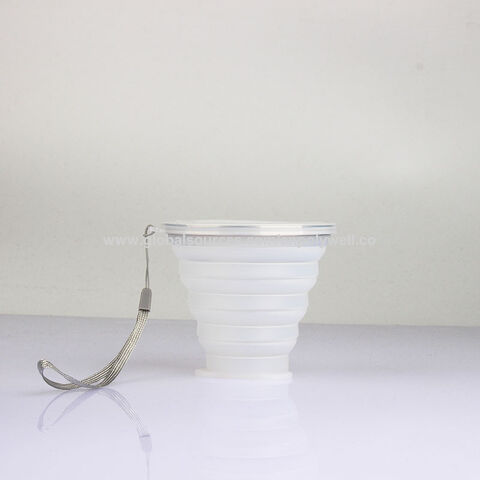 Vente directe tasse pliante en silicone, bouilloire de voyage écologique, tasse de rince-bouche portable, tasse rétractable pour cadeau et boisson