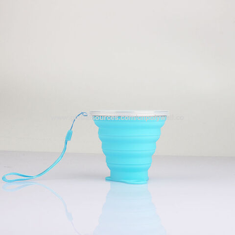 Vente directe tasse pliante en silicone, bouilloire de voyage écologique, tasse de rince-bouche portable, tasse rétractable pour cadeau et boisson