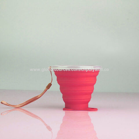 Vente directe tasse pliante en silicone, bouilloire de voyage écologique, tasse de rince-bouche portable, tasse rétractable pour cadeau et boisson