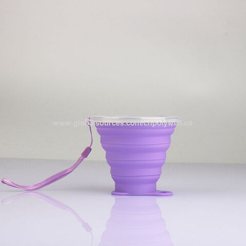 Vente directe tasse pliante en silicone, bouilloire de voyage écologique, tasse de rince-bouche portable, tasse rétractable pour cadeau et boisson