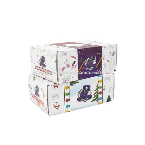 Cajas de Navidad de papel de galletas elegantes ciegas reutilizables personalizadas para el embalaje de la tarjeta de regalo de caramelo