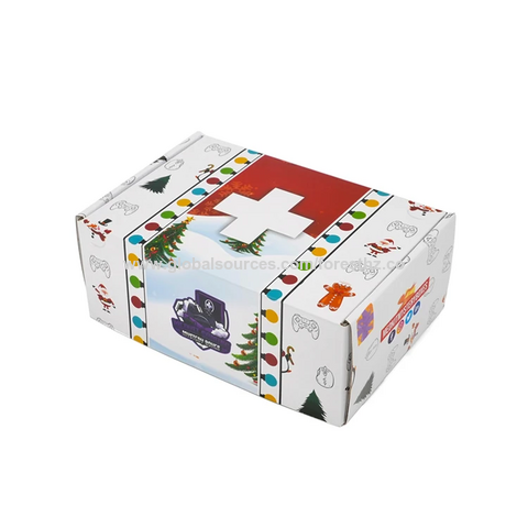 Cajas de Navidad de papel de galletas elegantes ciegas reutilizables personalizadas para el embalaje de la tarjeta de regalo de caramelo