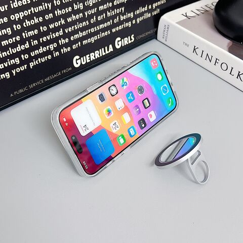 Suporte magnético criativo para celular com anel de liga, novo suporte de anel adesivo traseiro para celular