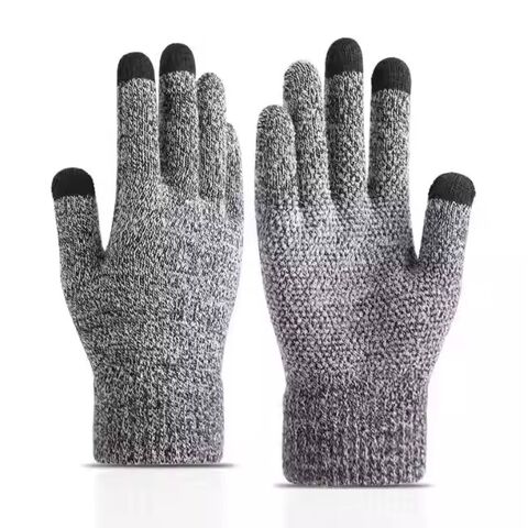 Gants d'hiver personnalisés antidérapants tricotés avec écran tactile intelligent