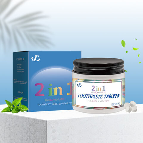 Comprimidos de pasta de dentes sólida, Grânulos de pasta de dentes para limpeza oral mais populares