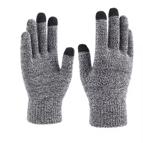 Gants d'hiver chauds universels en tricot 100 % laine avec logo personnalisé pour hommes et femmes, gants rétro d'équitation en plein air avec écran tactile