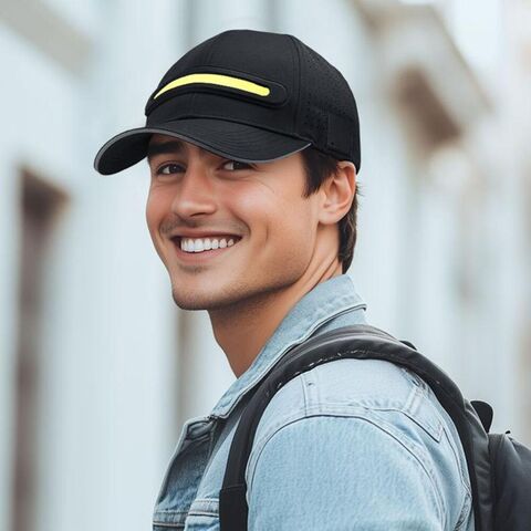 Chapeau Lumineux LED avec Bande Lumineuse, Éclairage Nocturne Puissant, Lampe Solaire - Idéal pour l'Extérieur