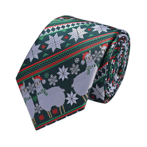 Hochwertige klassische Weihnachtskrawatte aus Polyester-Seide-Jacquard für die Weihnachtszeit - Weihnachtskrawatten im Großhandel