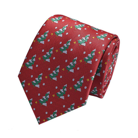 Hochwertige klassische Weihnachtskrawatte aus Polyester-Seide-Jacquard für die Weihnachtszeit - Weihnachtskrawatten im Großhandel