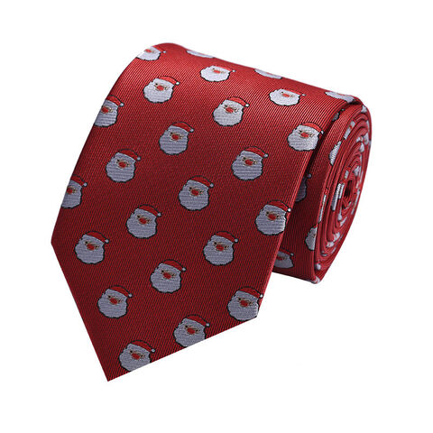 Hochwertige klassische Weihnachtskrawatte aus Polyester-Seide-Jacquard für die Weihnachtszeit - Weihnachtskrawatten im Großhandel